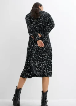 Vestido midi de punto de algodón