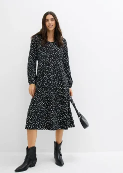Vestido midi de punto de algodón