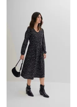 Vestido midi de punto de algodón