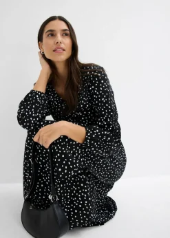 Vestido midi de punto de algodón
