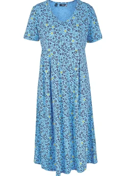 Vestido midi de punto de algodón