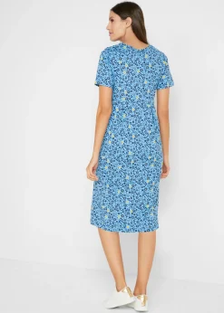 Vestido midi de punto de algodón