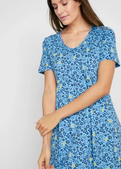 Vestido midi de punto de algodón