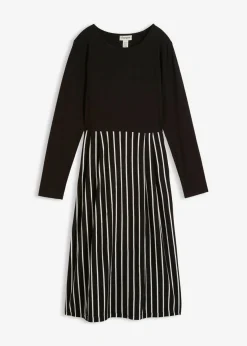 Vestido midi de punto de algodón