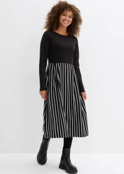 Vestido midi de punto de algodón