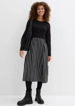 Vestido midi de punto de algodón