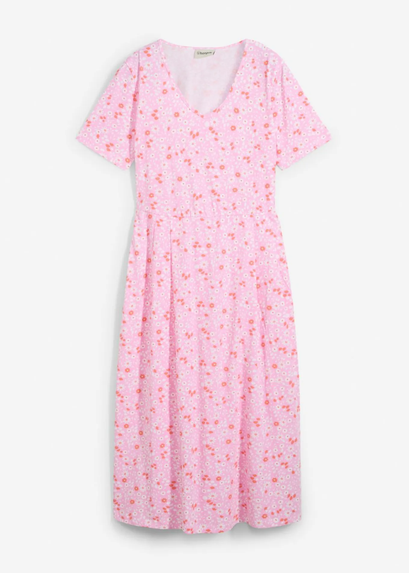 Vestido midi de punto de algodón