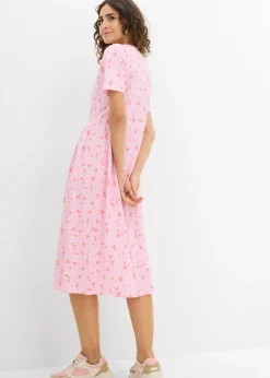 Vestido midi de punto de algodón