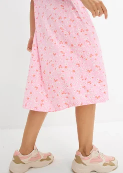 Vestido midi de punto de algodón