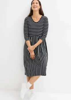 Vestido midi de punto de algodón
