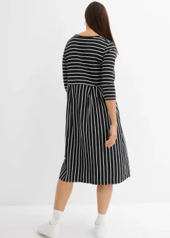 Vestido midi de punto de algodón
