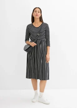 Vestido midi de punto de algodón
