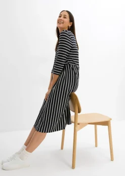 Vestido midi de punto de algodón