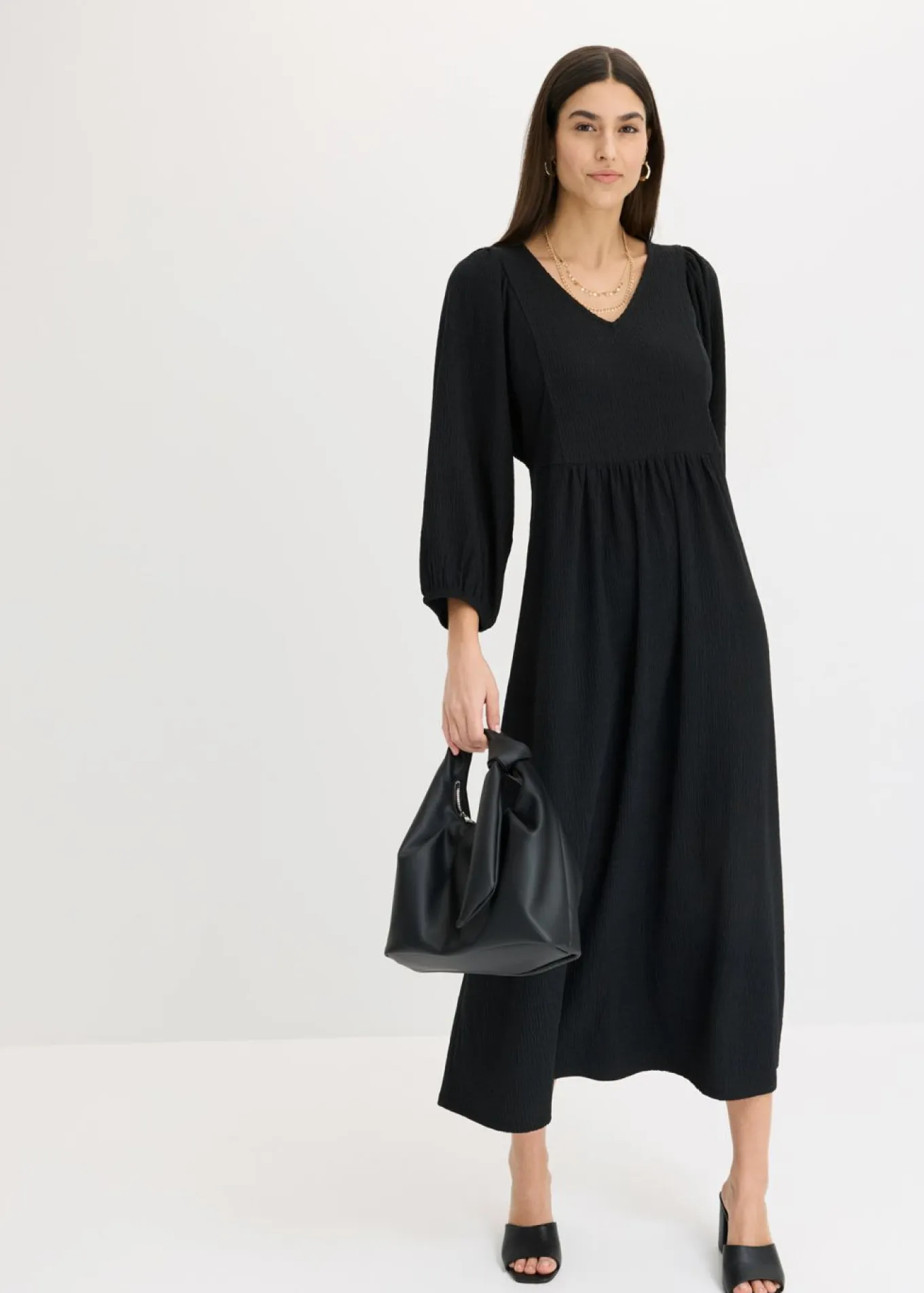 Vestido midi de punto estructurado