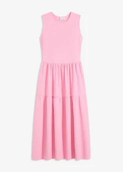 Vestido midi de punto estructurado con escote en la espalda