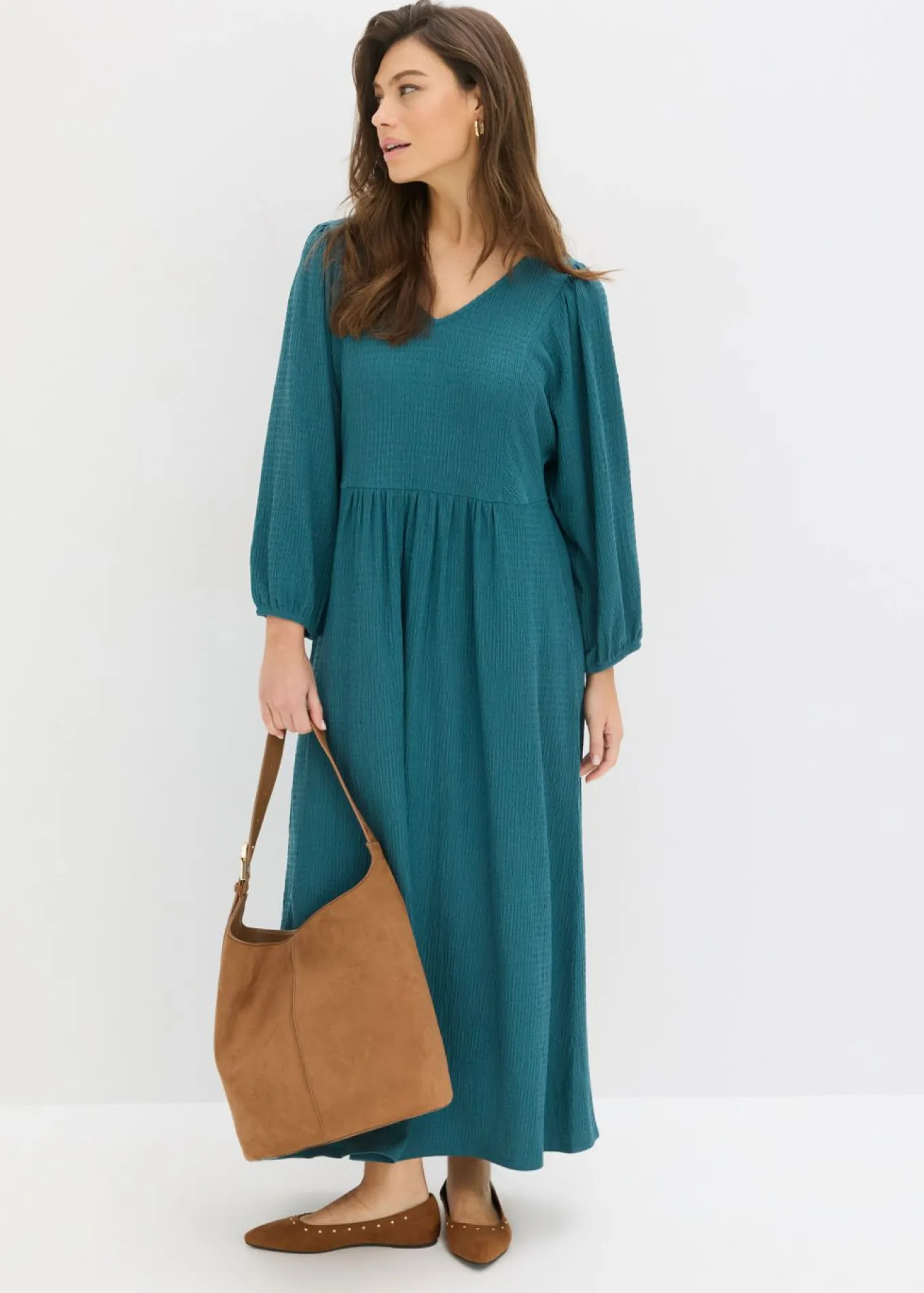 Vestido midi de punto estructurado