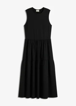 Vestido midi de punto estructurado con escote en la espalda