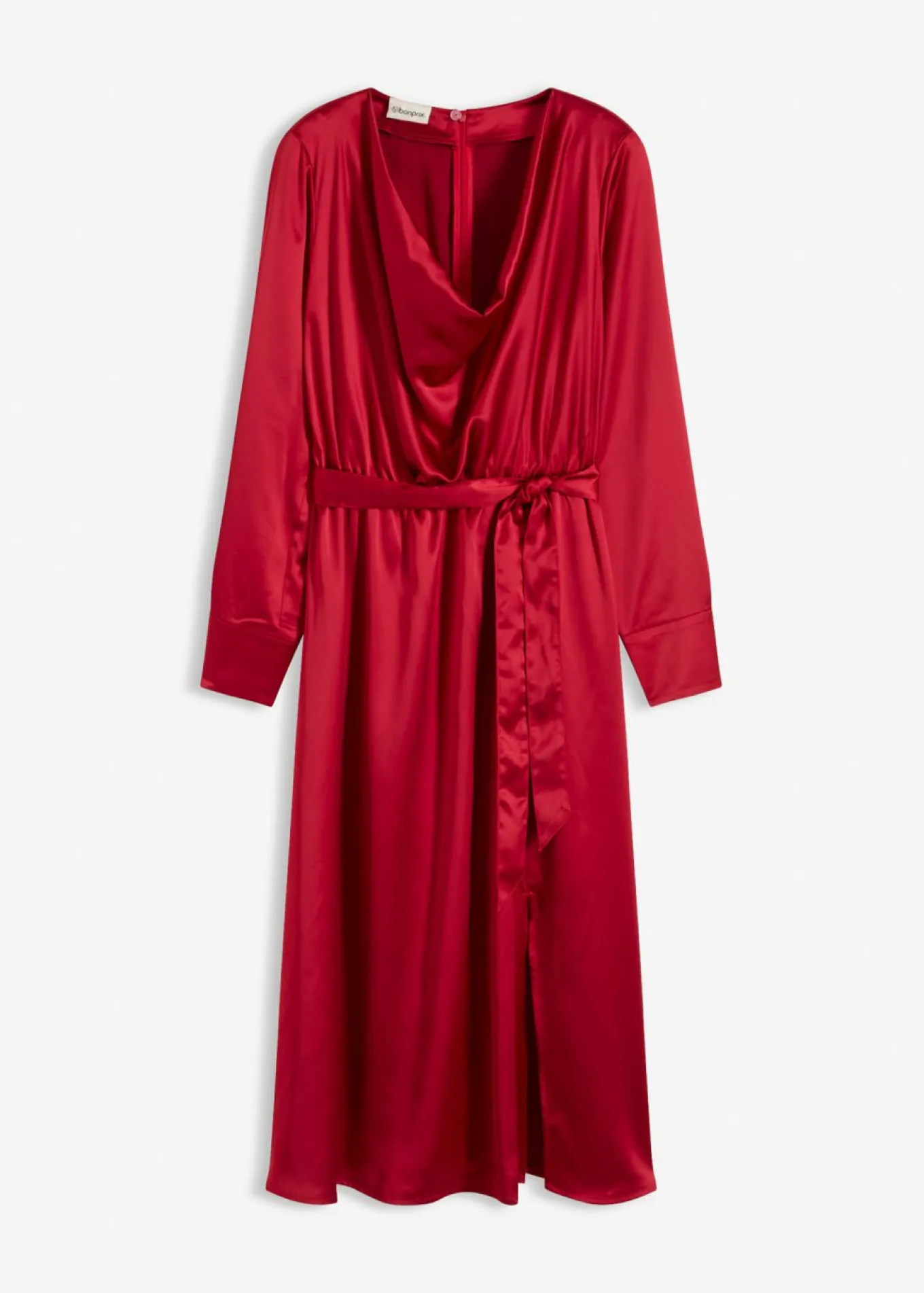 Vestido midi de satén brillante
