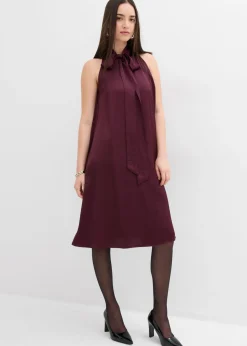 Vestido midi de satén de mezcla de viscosa