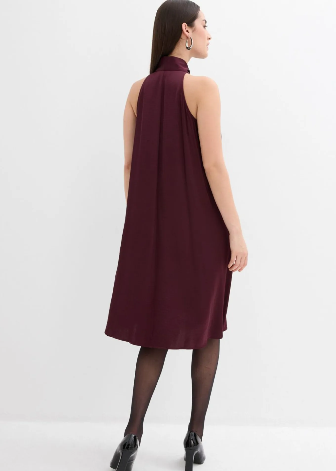 Vestido midi de satén de mezcla de viscosa