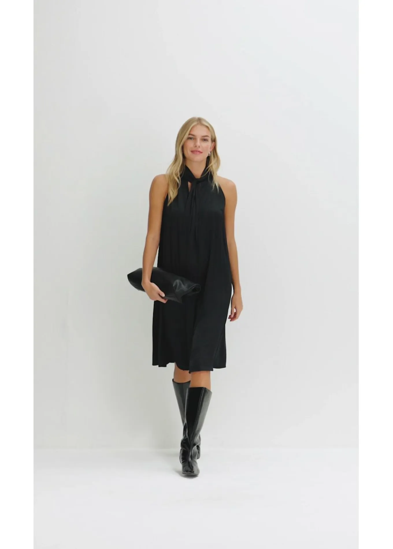 Vestido midi de satén de mezcla de viscosa