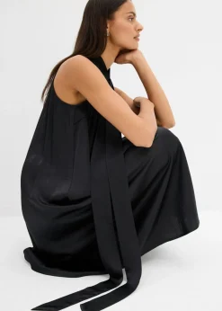Vestido midi de satén de mezcla de viscosa