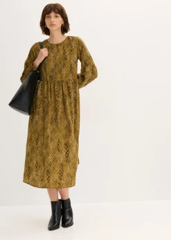 Vestido midi de satén fluido