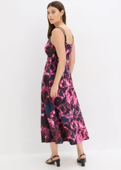 Vestido midi de terciopelo brillante