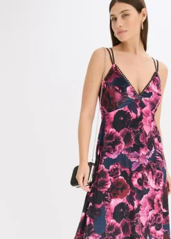 Vestido midi de terciopelo brillante