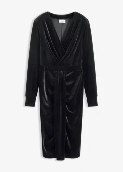 Vestido midi de terciopelo fluido