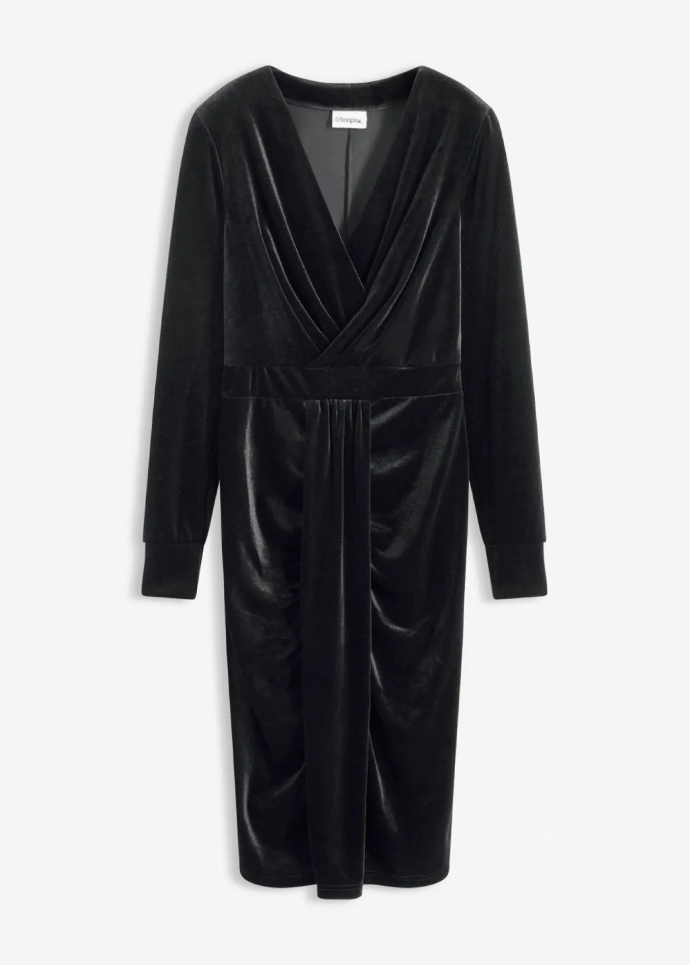 Vestido midi de terciopelo fluido
