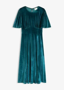 Vestido midi de terciopelo suave