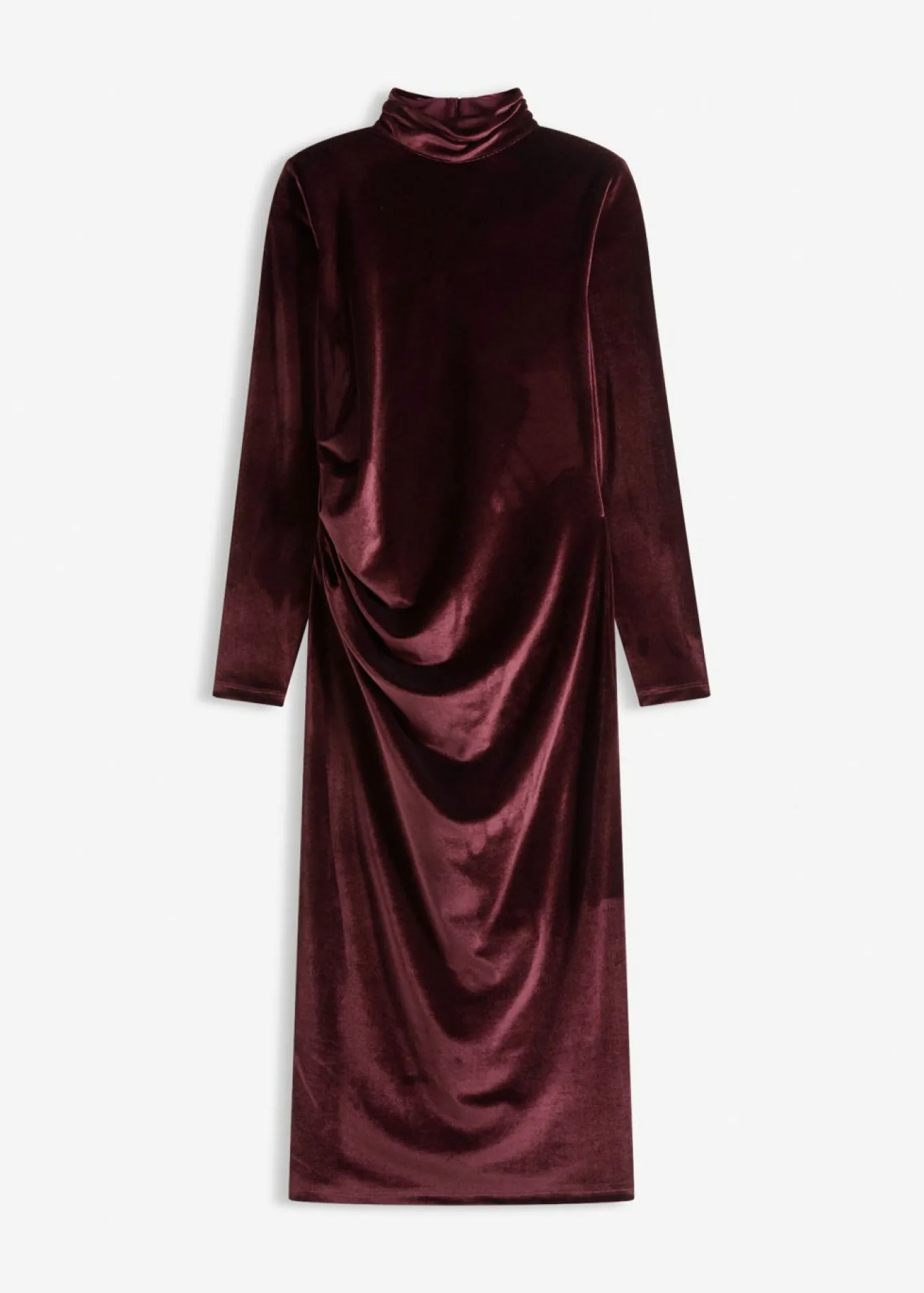 Vestido midi de terciopelo suave