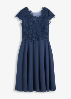 Vestido midi de tul delicado con encaje
