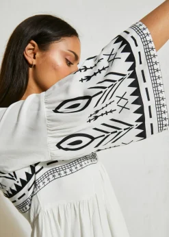 Vestido midi de viscosa fluida