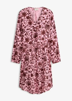 Vestido midi de viscosa fluida