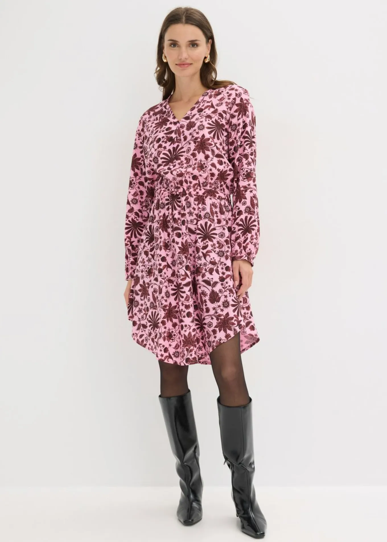 Vestido midi de viscosa fluida