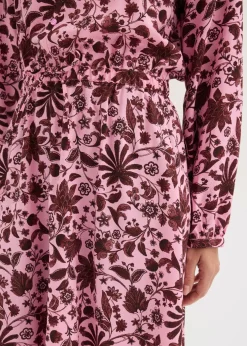 Vestido midi de viscosa fluida