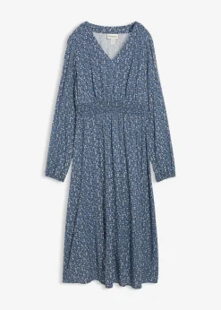 Vestido midi de viscosa fluida
