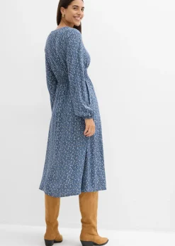 Vestido midi de viscosa fluida