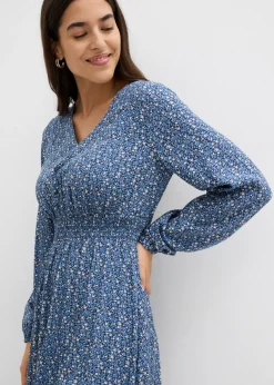 Vestido midi de viscosa fluida