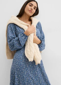 Vestido midi de viscosa fluida
