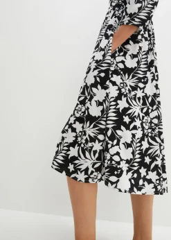 Vestido midi de viscosa fluida