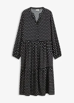 Vestido midi de viscosa fluida
