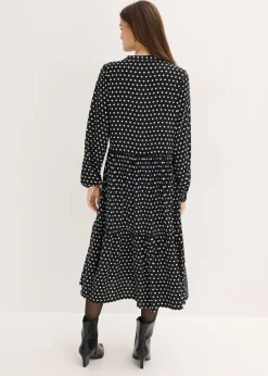 Vestido midi de viscosa fluida