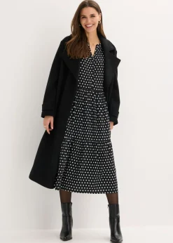 Vestido midi de viscosa fluida