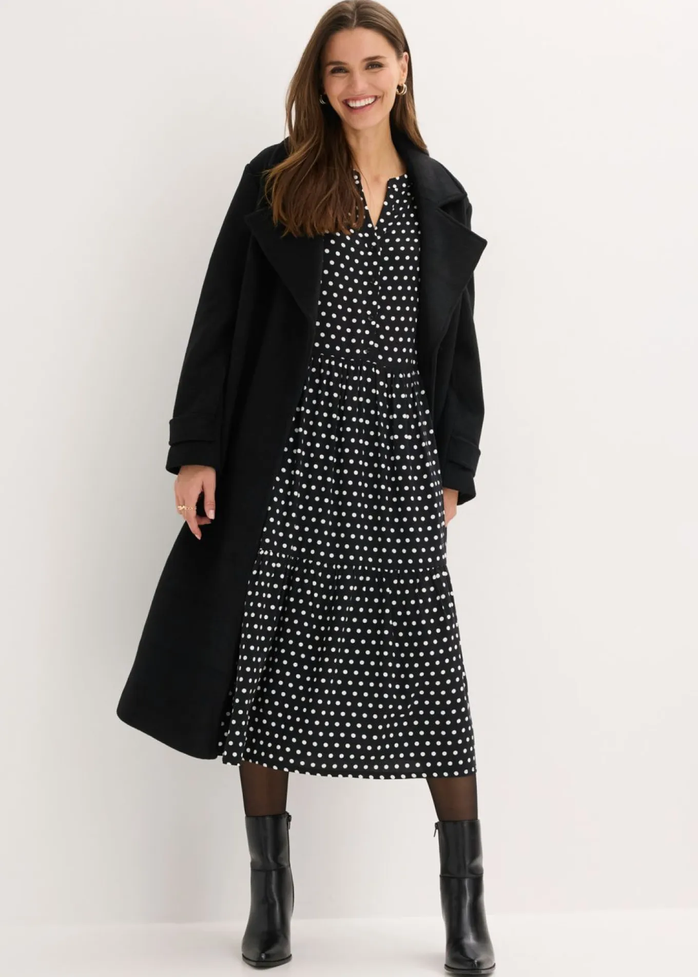 Vestido midi de viscosa fluida