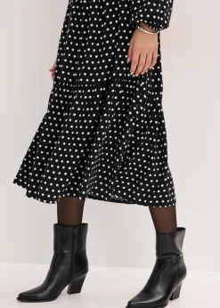 Vestido midi de viscosa fluida