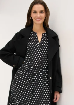 Vestido midi de viscosa fluida