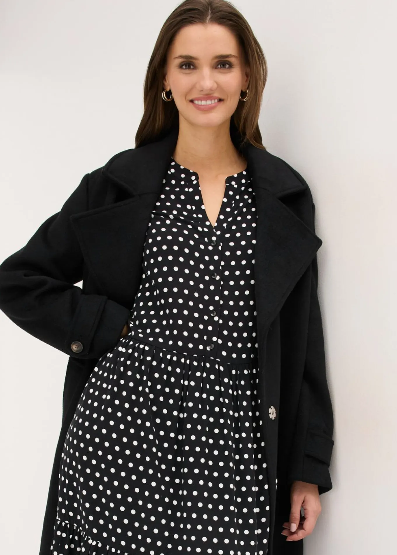 Vestido midi de viscosa fluida